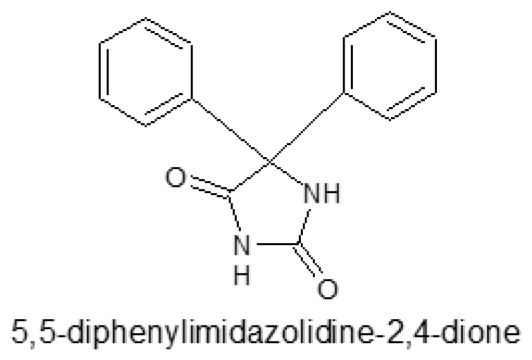5, 5-diphenylimidazolidine-2,4-dione heterocyclic nucleus.