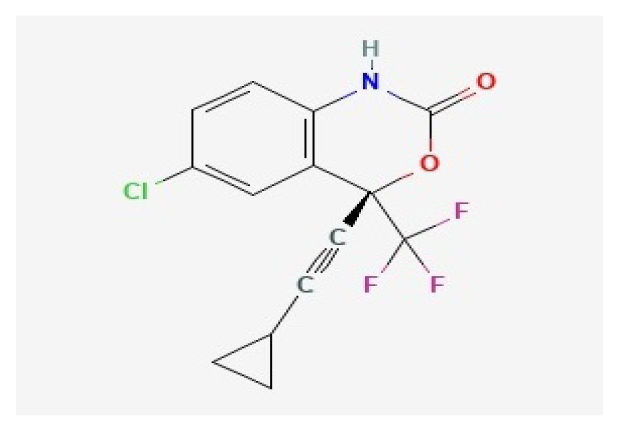 Chemical Structure of Efavirenz.