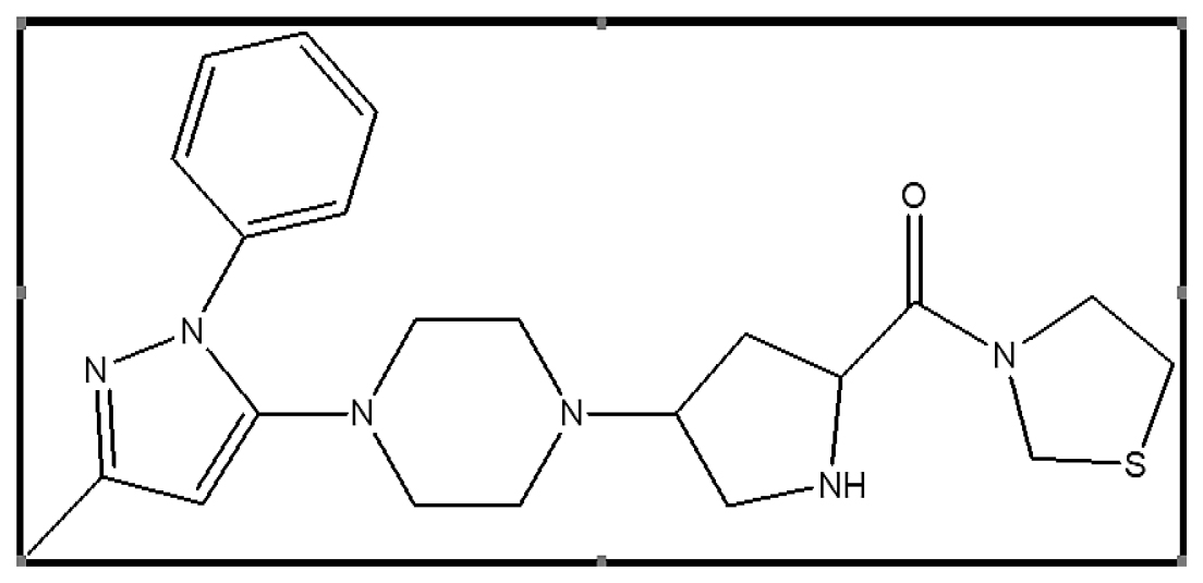 Chemical structure of Teneligliptin.
