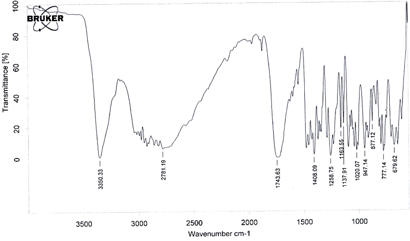 FTIR Spectrum of Zomitriptan Pure Drug.