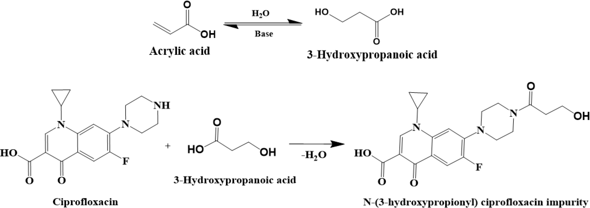 Proposed reaction scheme for the formation of the HP-CIP.