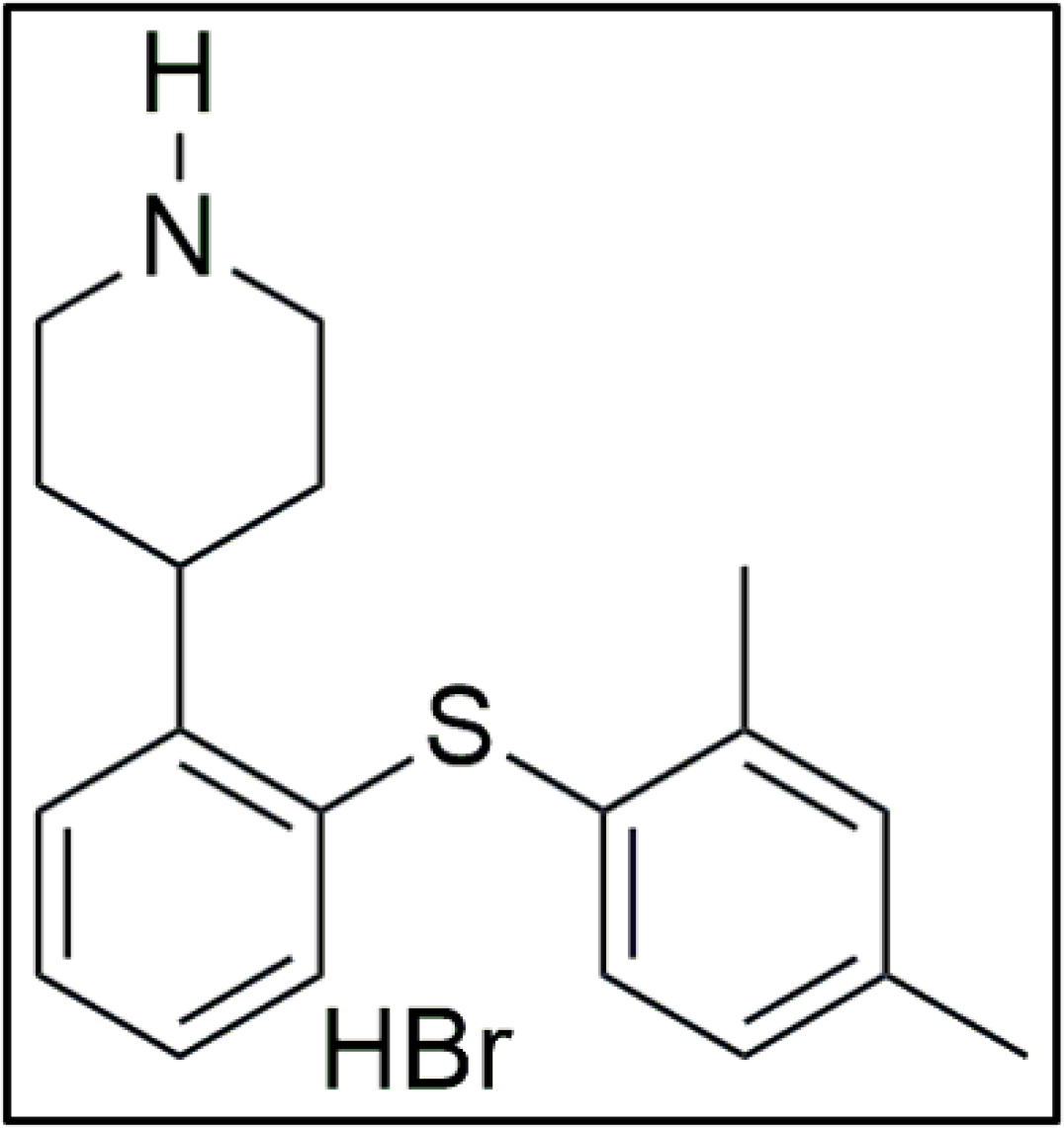 Structure of Vortioxetine Hydrobromide.