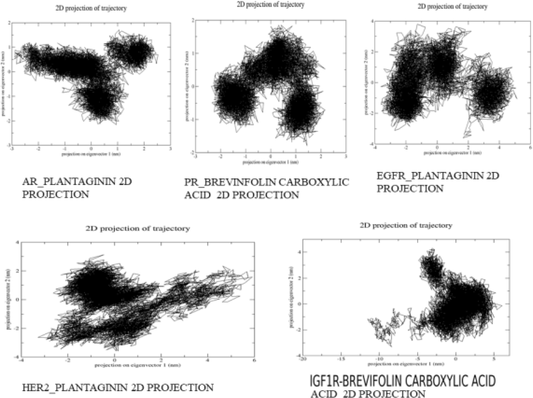 Two-Dimensional Projection Of Molecular Dynamics Trajectories.