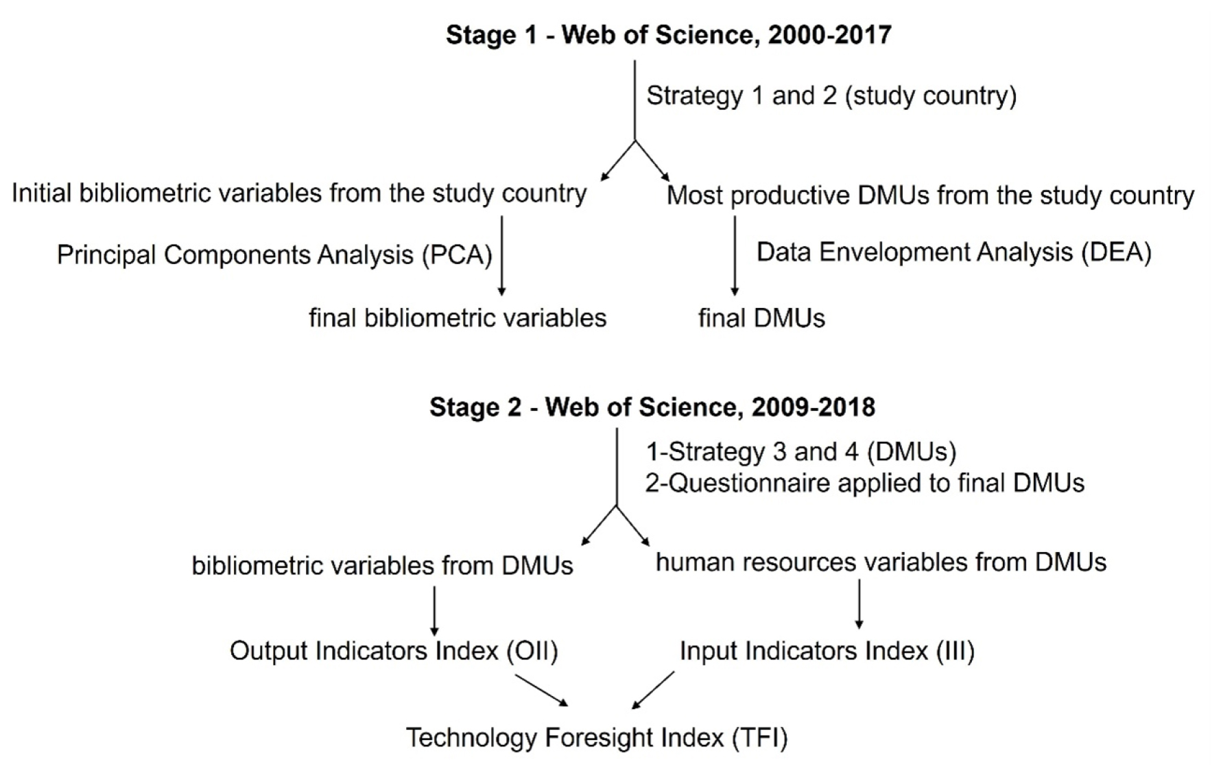 Work-flow of the study to obtain the Technology Foresight Index (TFI).