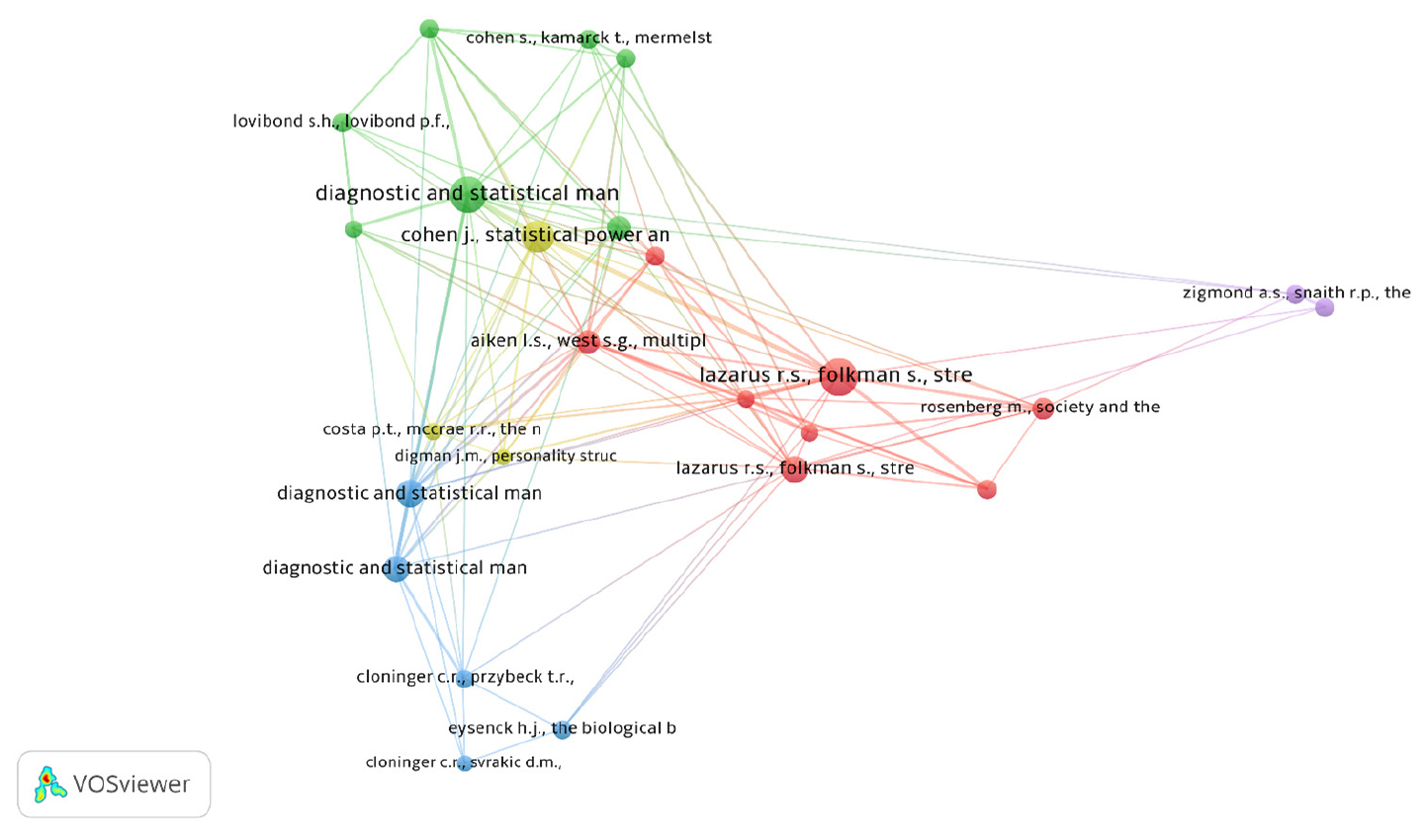 Network visualization of co-citation analysis.