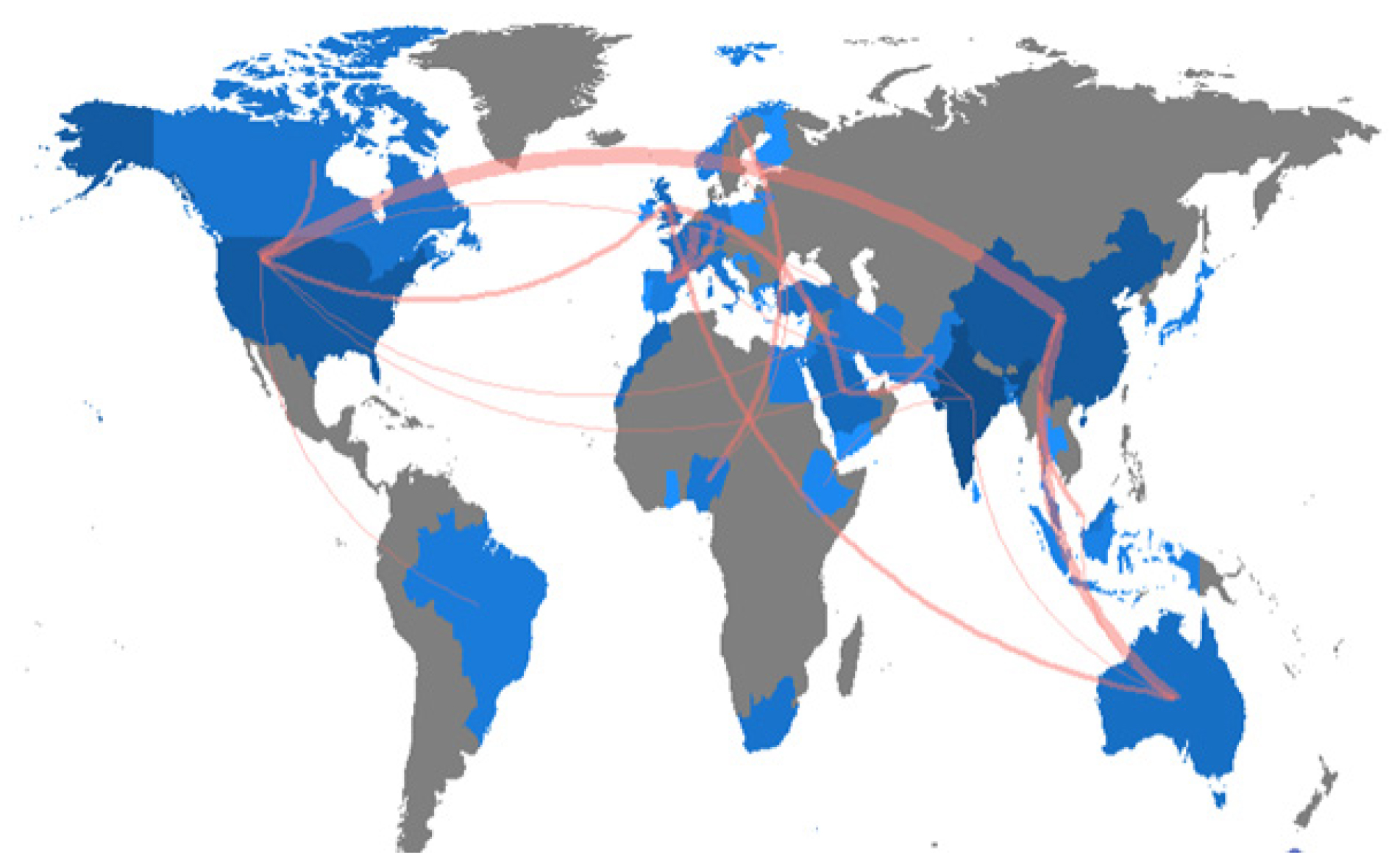 Collaboration world map.