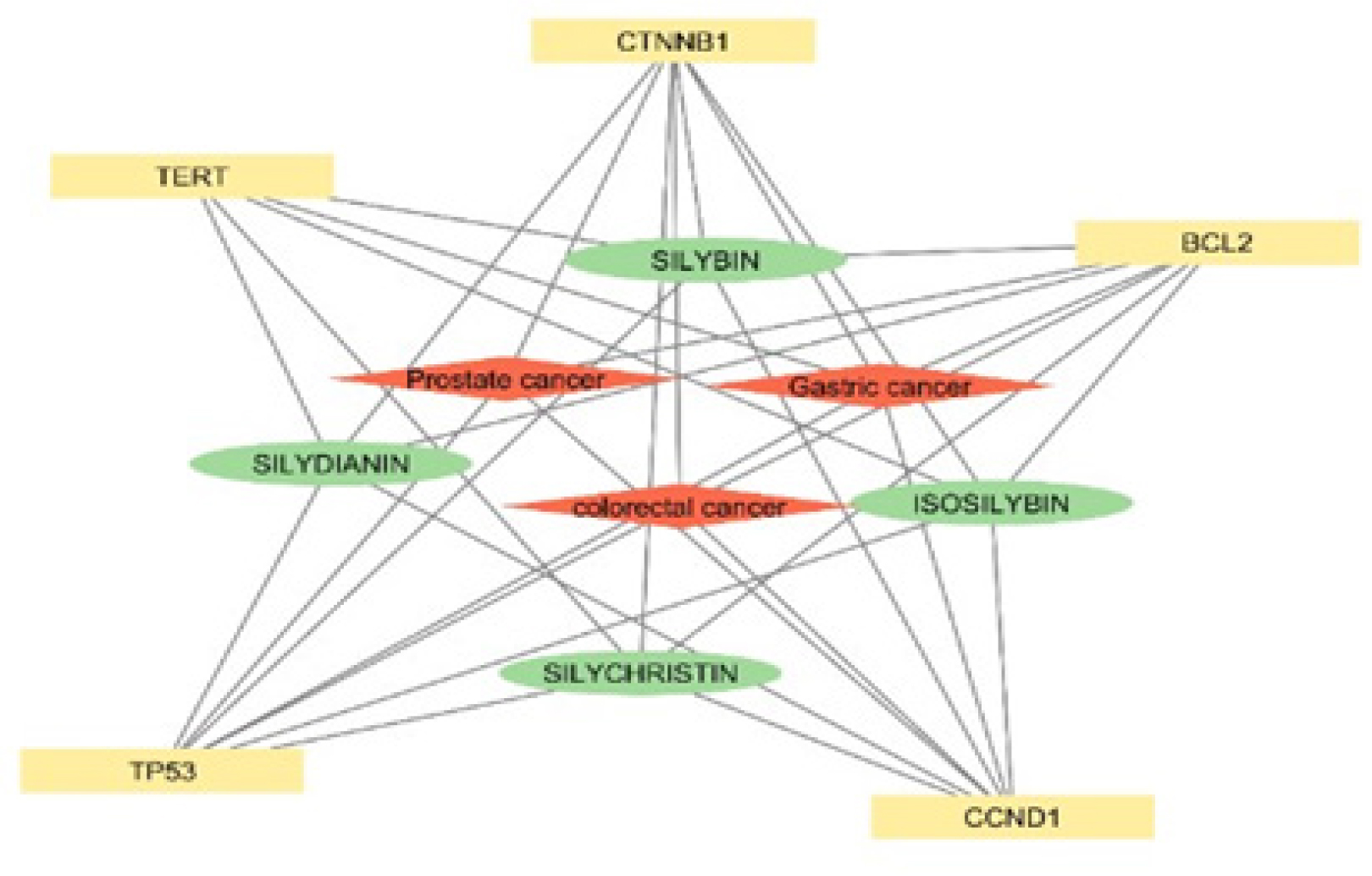 Ligand–Target Interaction Network of Bioactive Constituents from Silymarin.